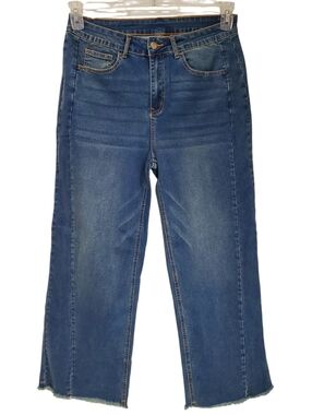 Sidefeel Jeans Womans 16 Short Distressed Denim Siren Coastal Cowgirl Barrel Leg